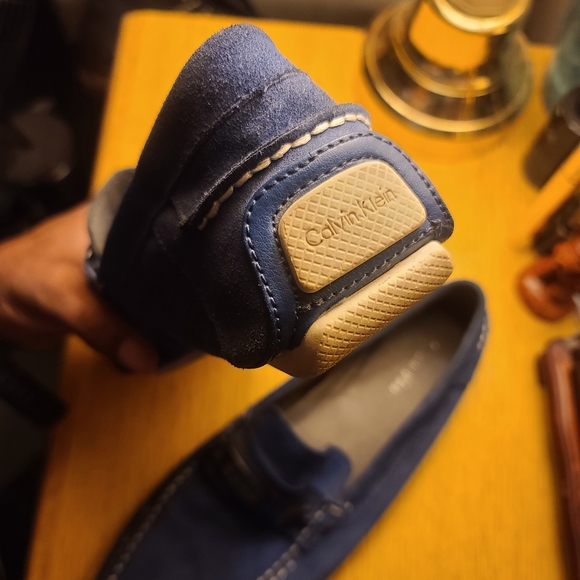 Calvin Klein Suede Driver Loafers | Blue | Size 11 - Picture 8 of 8